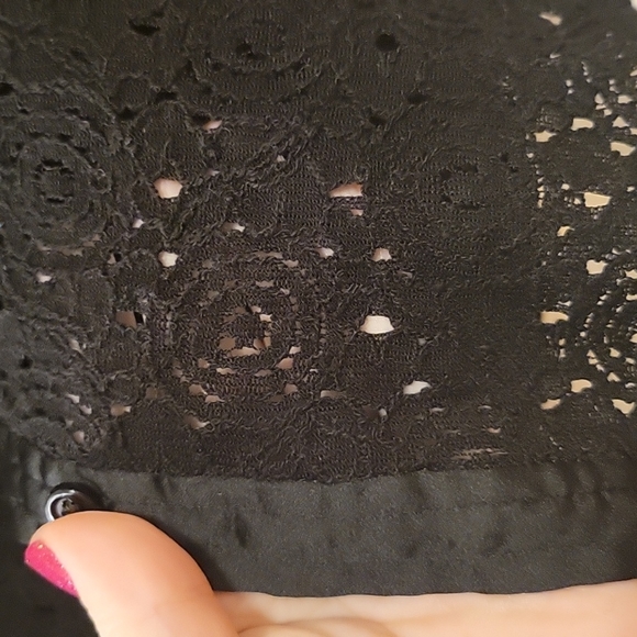 Black lace button up - Picture 2 of 4